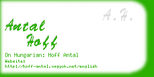 antal hoff business card